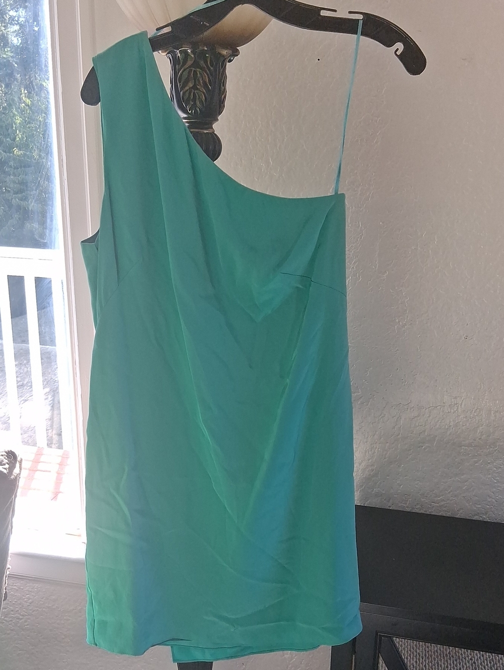 Tibi One-Shoulder Teal Dress